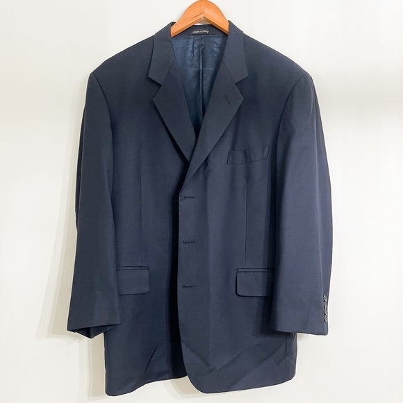 Vitale Barberis Canonico Men’s Suit Jacket 42S Navy‎ Made in Italy Wool - Picture 1 of 8
